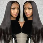 Прозрачный парик на сетке HD 5x5, 30 дюймов, прямые парики на сетке спереди, парики из человеческих волос без повреждений для женщин, бразильский парик на сетке спереди