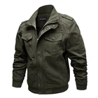 Куртка-бомбер мужская в стиле милитари, ветровка, хлопковое пальто, Повседневная армейская одежда, осень-зима