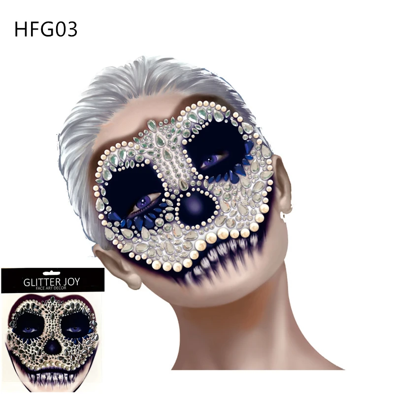 HFG03 1 шт. украшение в виде черепа для вечерние НКИ лица тела Хэллоуина