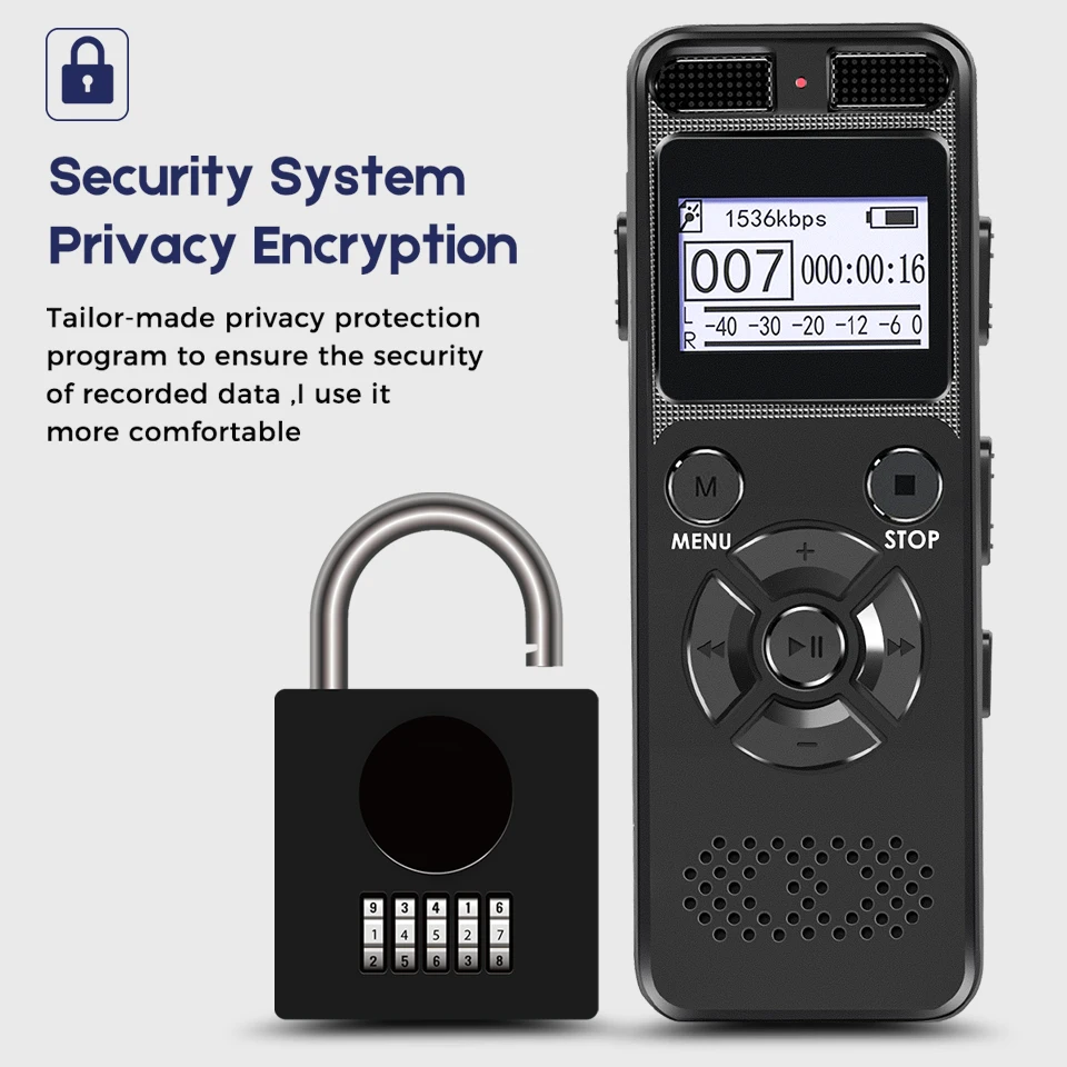 Скрытый цифровой диктофон MP3 Hi Fi стерео 1536KPS WAV устройство записи серого цвета с