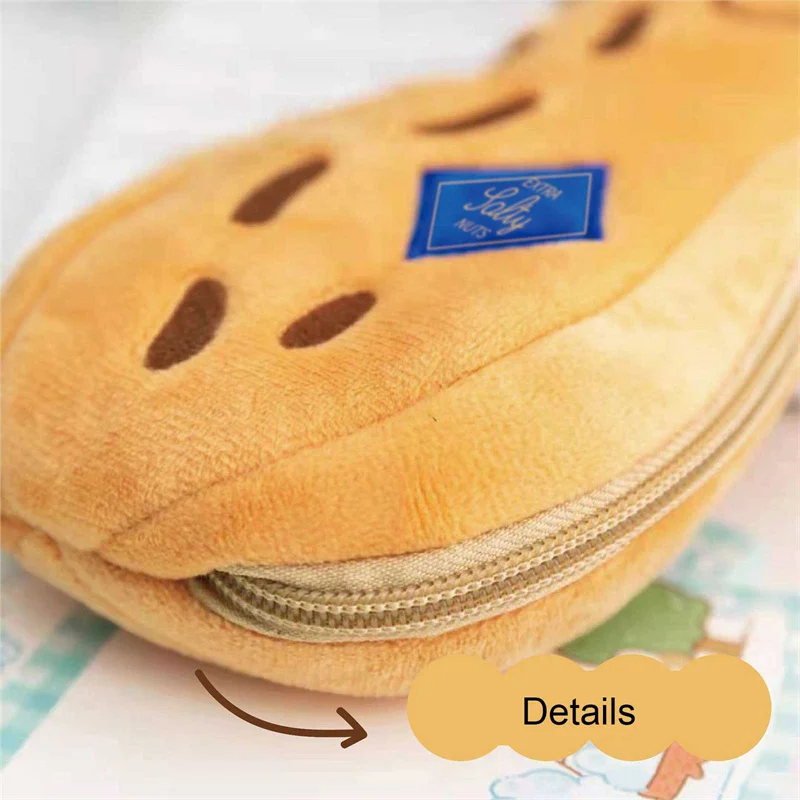 

2021 Kawaii Cartoon Peanut Pencilbag Soft Plush Pencil Case Bag Cute Pencilcase Kids Birthday Gift School Stationery