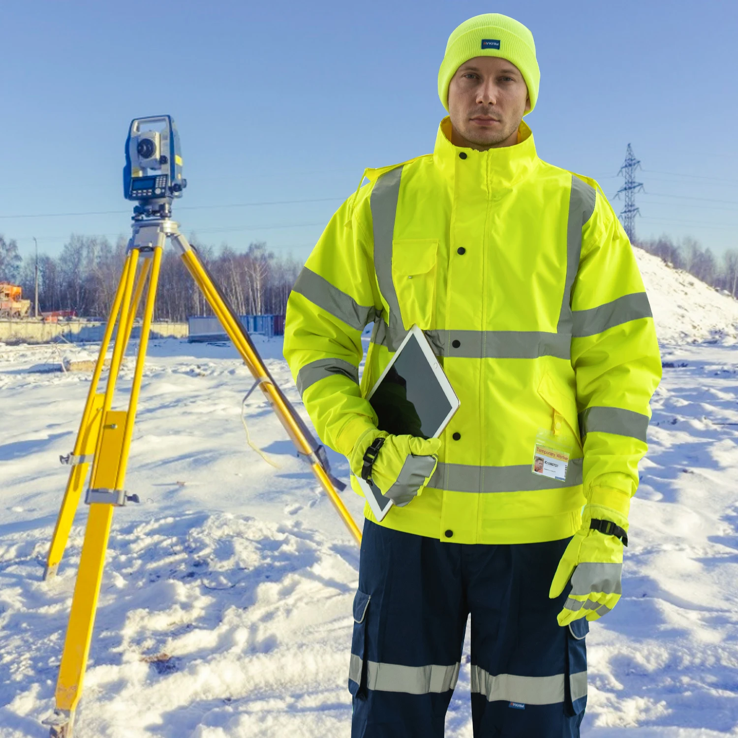 Светоотражающая куртка AYKRM водонепроницаемая ветрозащитная флуоресцентная