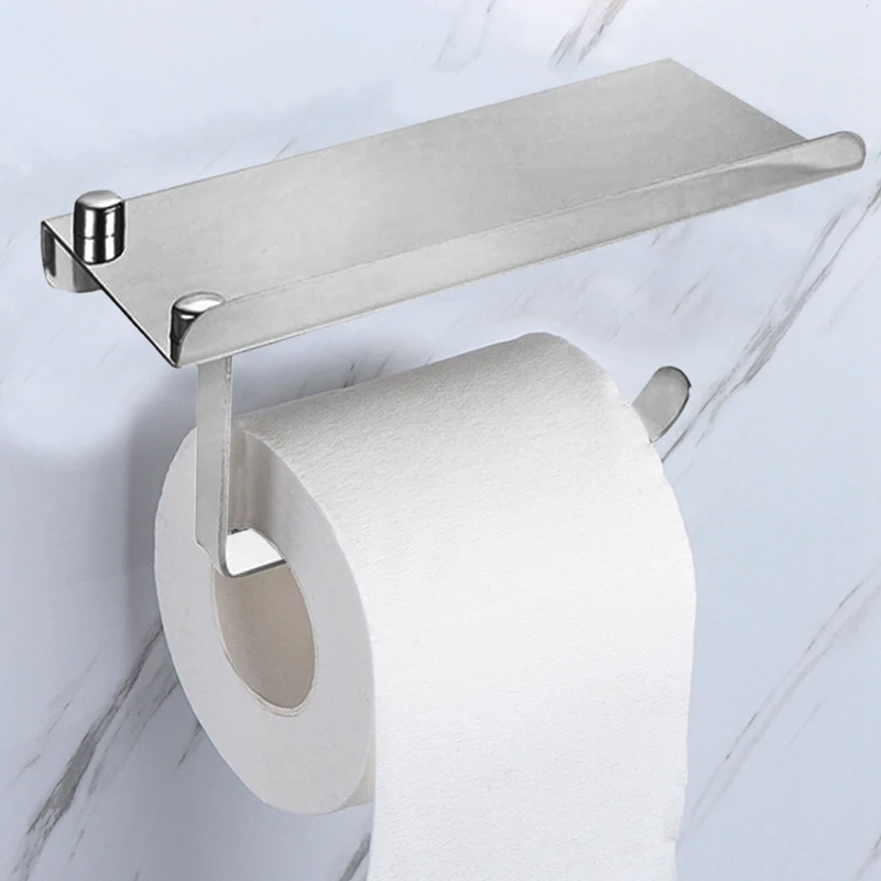 Нержавеющая сталь держатель туалетной бумаги рулон вешалка с мобильный телефон