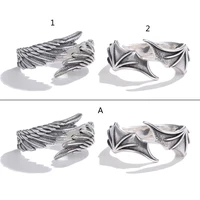 angel demon wing couples rings for women men matching best friend trendy promise ring for teen thumb jewelry engagement
