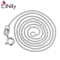 cinily authentic solid 925 sterling silver chain necklace wholesale for women jewelry engagement necklace 16 18 sl003 04
