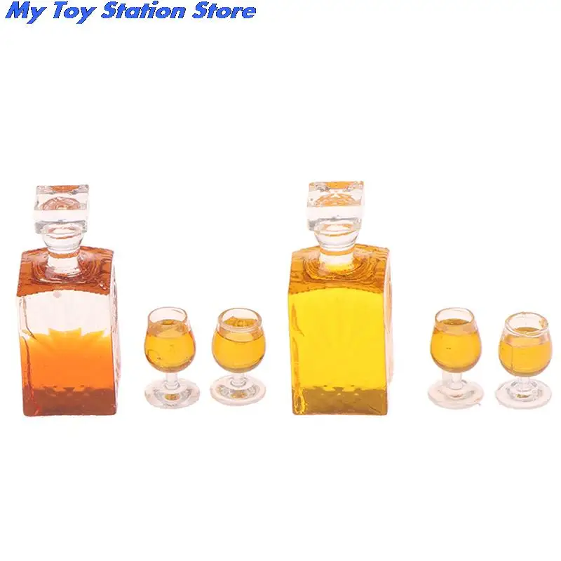 

Милый мини-бутылка для вина вино стекло миниатюрные еда сцена модель Кукольный домик игрушки для 1:12 кукольный домик миниатюра аксессуары 1 ...