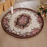 european style jacquard carpet coffee table floor mat round non slip floor mat living room dornier carpet