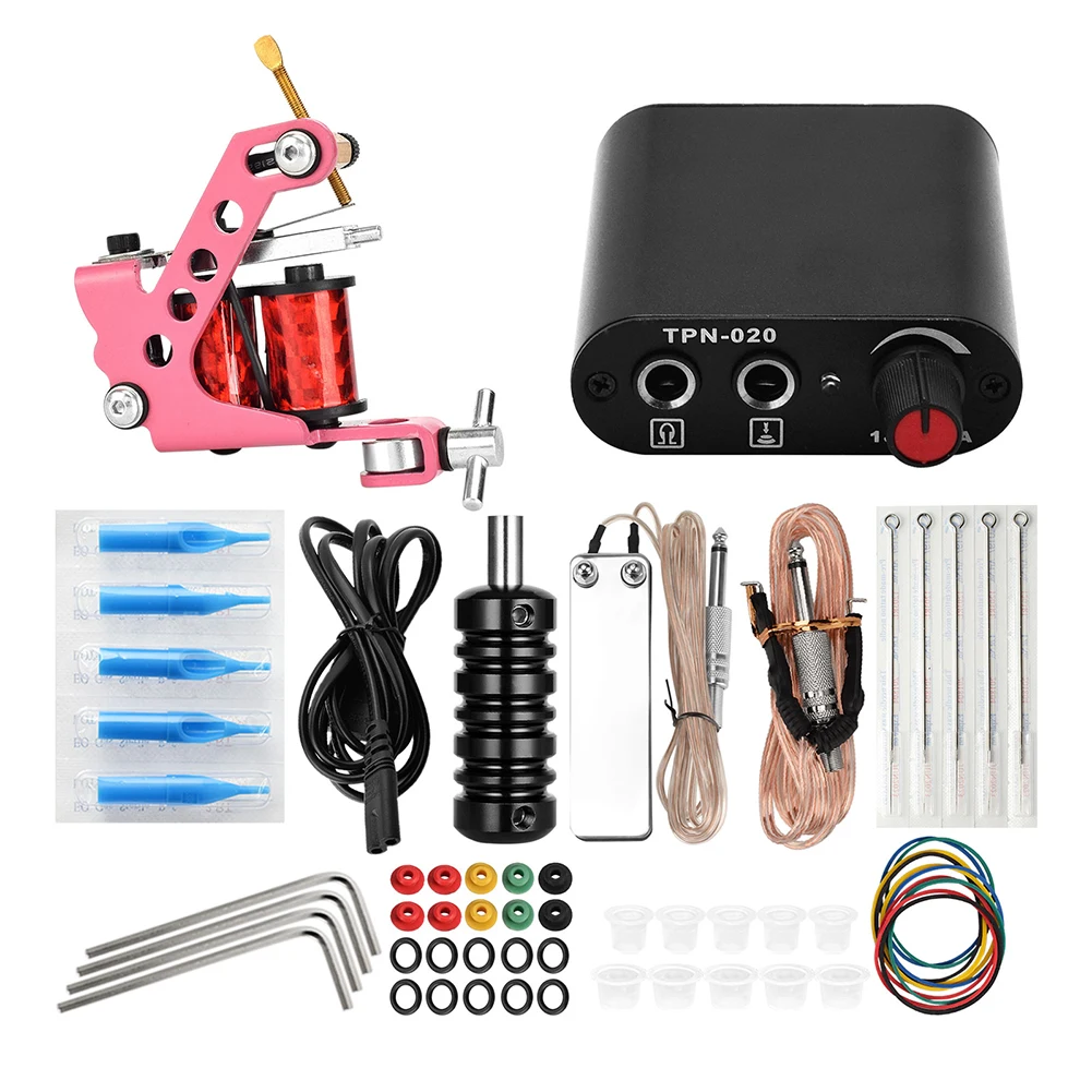 

Tattoo Permanent Makeup Tattoo Set Mini Power Supply Complete Tattoo Machine Tattoo Filler Single Coil Tattoo Kit