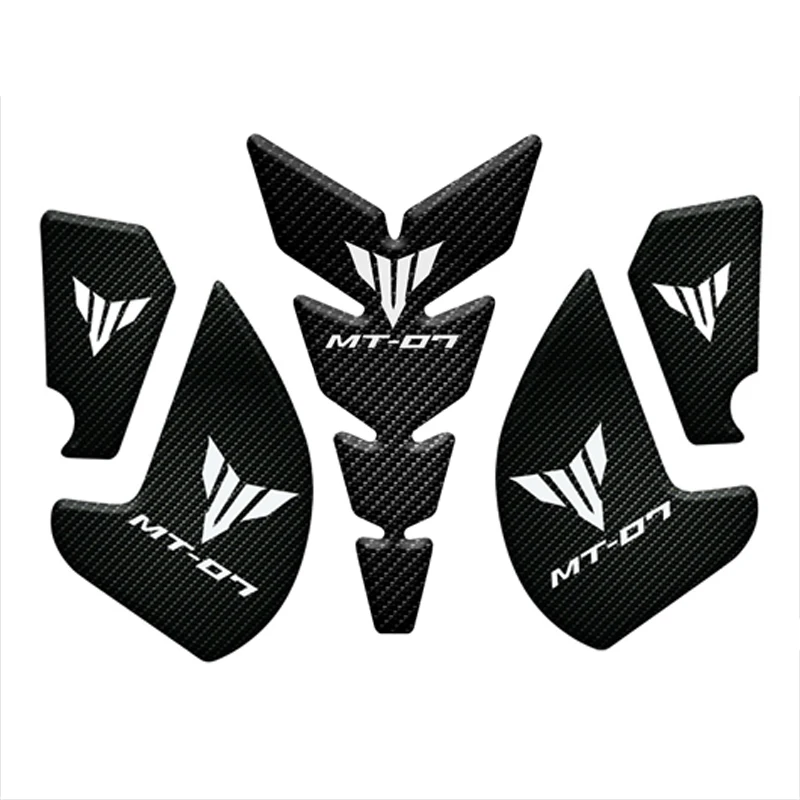 Противоскользящая наклейка на бак мотоцикла MT07 боковая защитная накладка колено