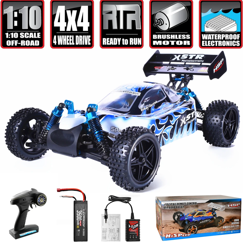 

HSP Rc Car 1/10 4wd Off Road Buggy 94107(PRO) Brushless Motor Electric Power Lipo Battery High Speed Hobby Remote Control Car