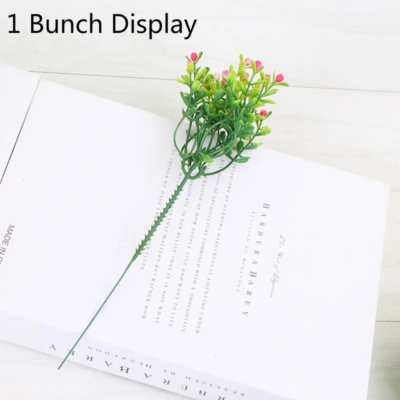 5 шт Искусственные Милан цветы Яркие зелеными листьями для дома и сада свадебное