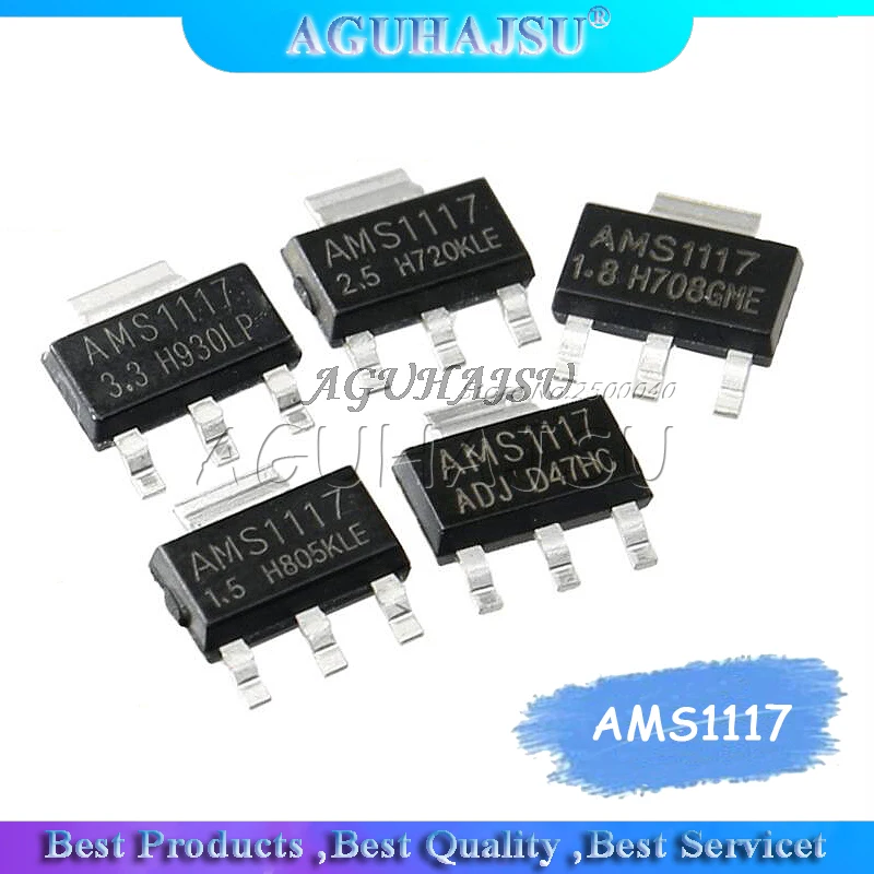 20 шт. Серии AMS1117 3.3V ADJ 1.8V 1.2V 5.0V 2.5V 3.3 5.0|Интегральные схемы| |