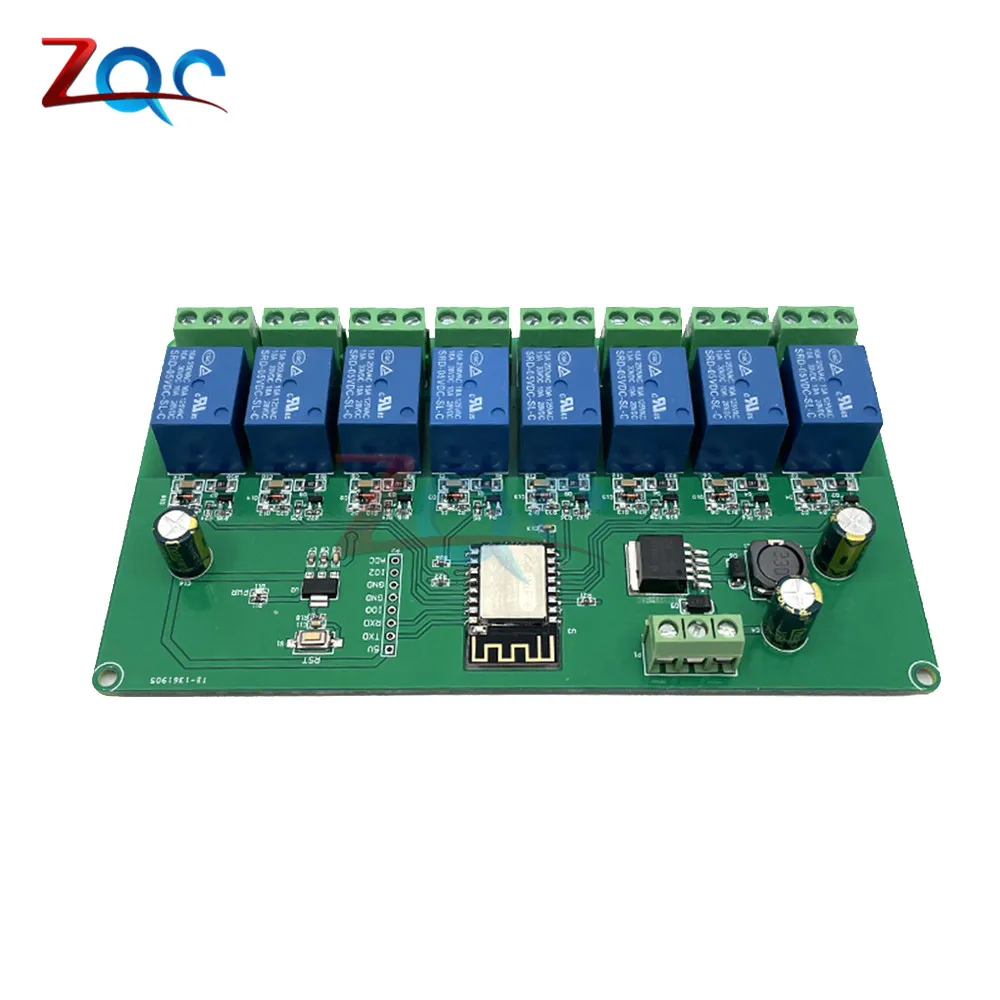 WiFiE Relay SP8266 EPS-12F Беспроводной Wi-Fi программируемый модуль 8-канальный релейный