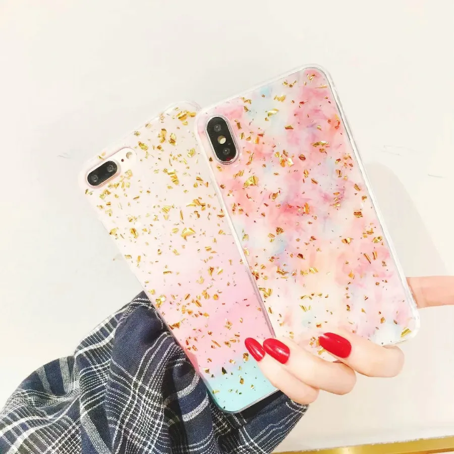 

Luxury Gold Foil Bling Glitter Marble Case For iPhone 11 Pro MAX X XS XR XS MAX 7 6 6s 8 Plus Phone Cover With Stand Capa Coque