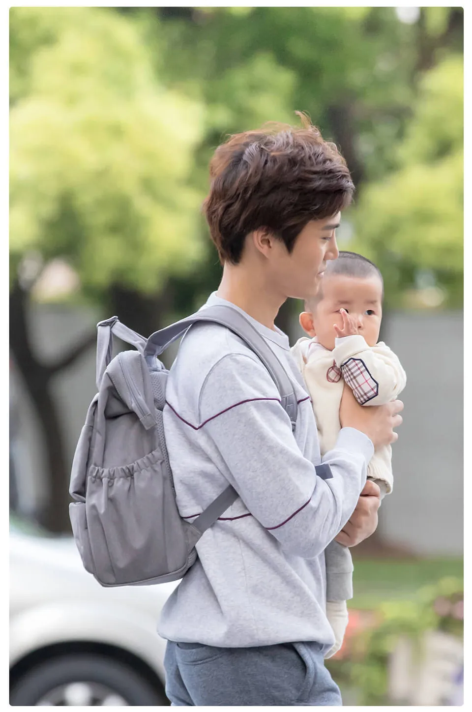 Xiaomi Youpin XiaoYang Multifunctional Daddy Mather Bag Shoulder Bag Mom Bag Fashionable Multifunctional Out Waterproof fabric