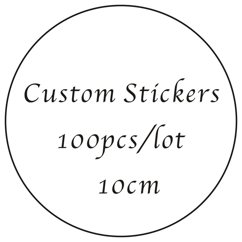 100 unids/lote de tubos de brillo de labios, pegatinas personalizadas con logotipo de 10cm