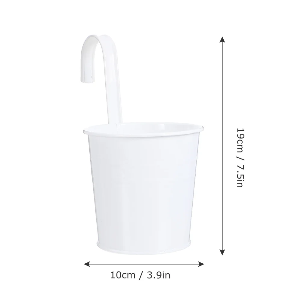

8Pcs Home Garden Decoration Hanging Flower Pots Bucket with Detachable Hook