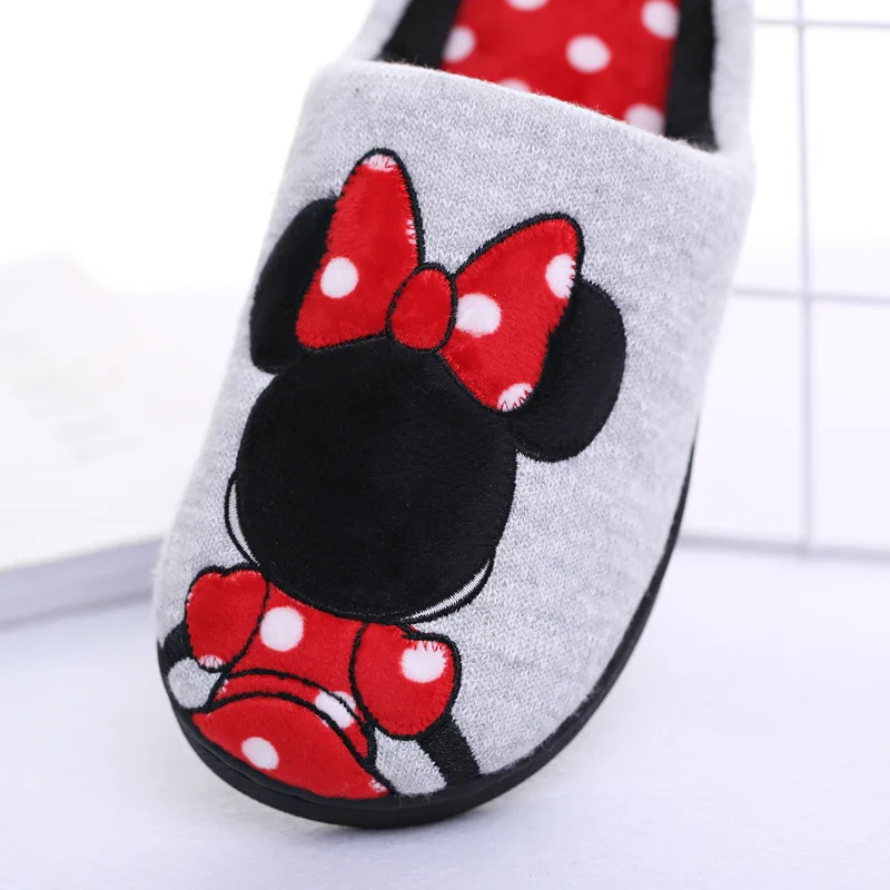 Disney/Детские хлопковые тапочки новые зимние домашние теплые Нескользящие для