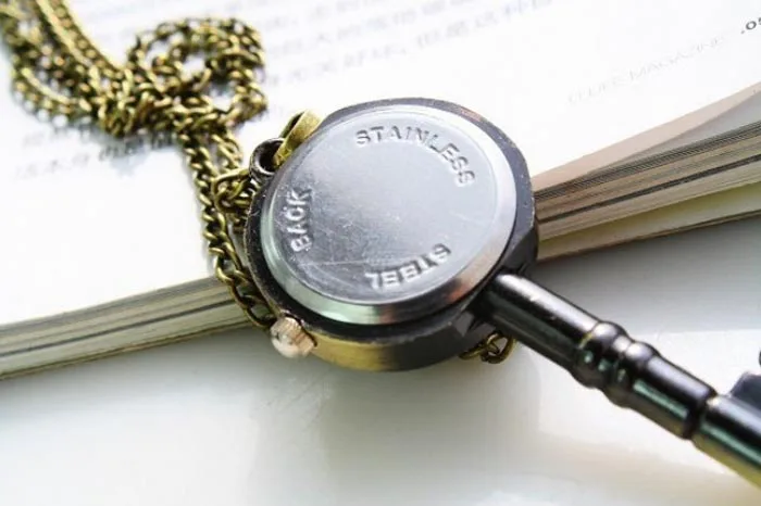 Женские карманные часы с ожерельем бронзовые винтажные дизайнерские кварцевые