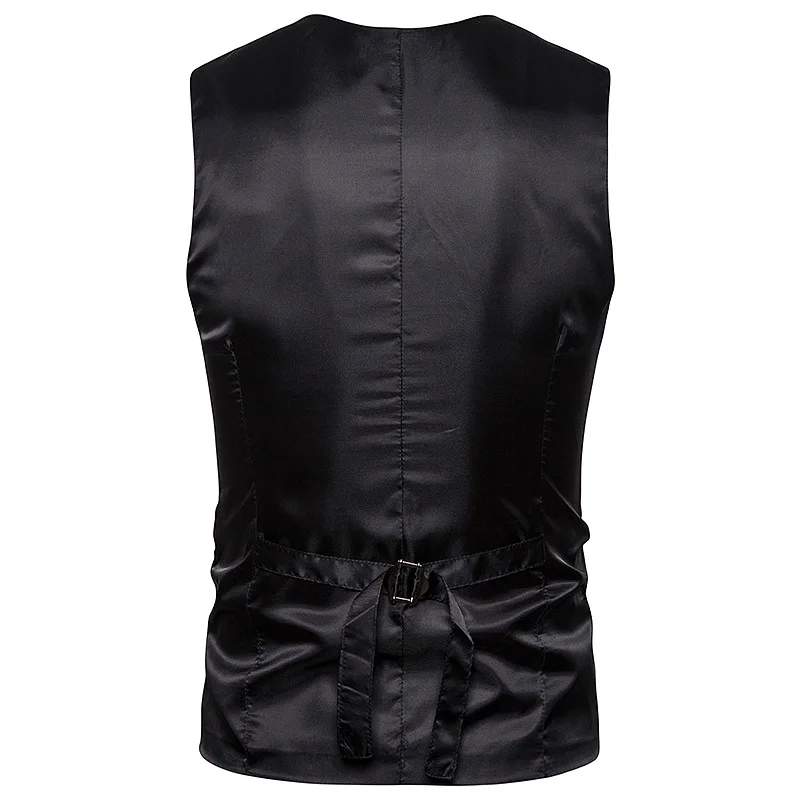 

Striped waistcoat man wedding suit vests single-breasted fashion wait coat men business casual barber vest singer Stage costumes