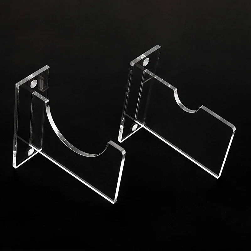 

1 Pair Acrylic Clear Baseball Bat Horizontal Wall Mount Display Bracket