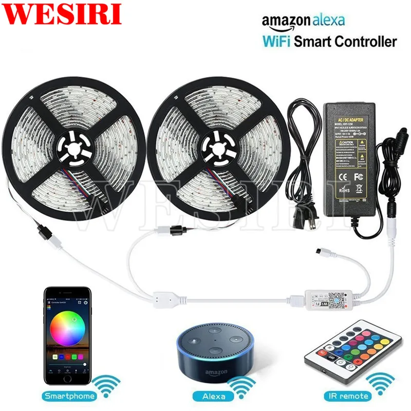 Набор светодиодных ленсветильник 12 В 5 м 10 5050 SMD 60 Светодиодный s/m RGB/RGBW Wi-Fi