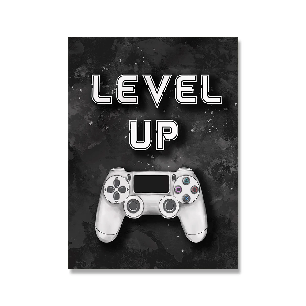 

No Framed Video Gaming Room Posters Abstract Home Decoration Canvas Painting Funny Party Wall Art Pictures for Kids Room Decor