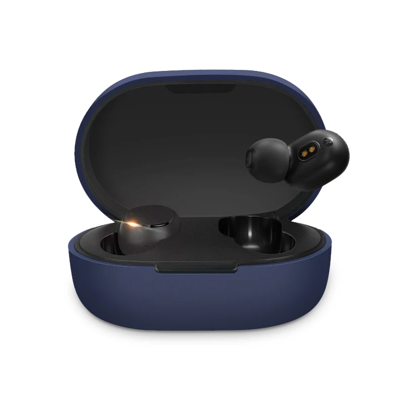 Силиконовый чехол для наушников Для Xiaomi Redmi AirDots Чехлы для беспроводных Bluetooth Redmi Airdots Затычки для ушей Гарнитура Аксессуары Нескользящие
