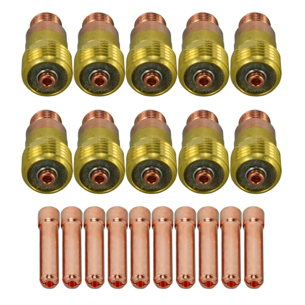 

20pc TIG Stubby Gas Lens 17GL332 10N24S 3/32' TIG Collet Kit DB SR WP 17 18 26 Professional Welding Kit TIG Stubby Goggles