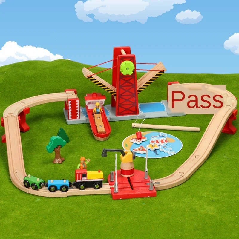 Поезд трек игрушки Морской транспорт игра дети поезд совместимы с Brio треки