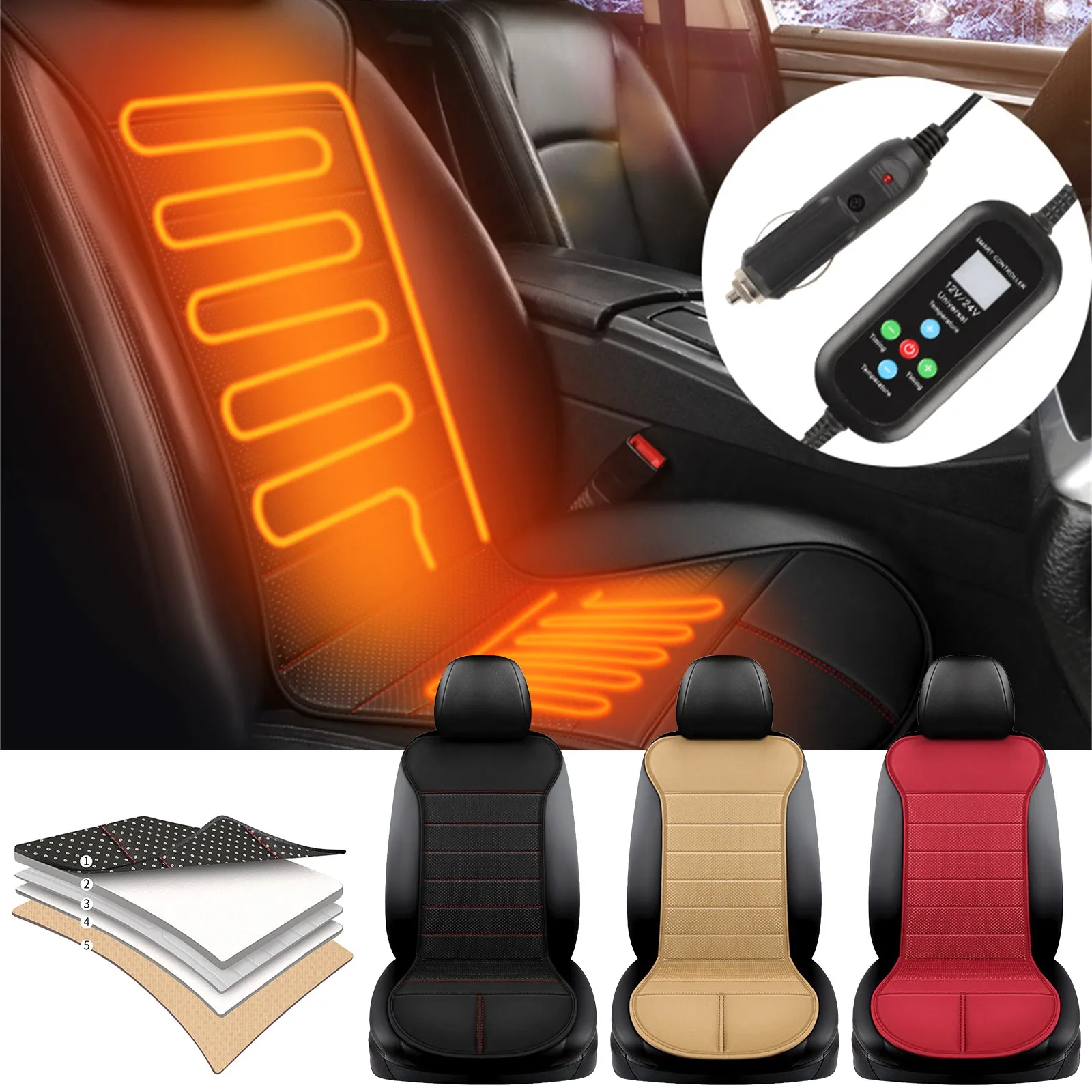 

Автомобильная подушка с подогревом, защита для сиденья автомобиля, зимняя плюшевая подушка, подогреватель, обогреватель, чехол, подушка для...