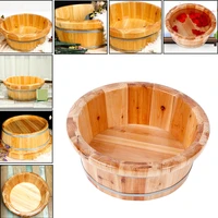 adults household foot basin wooden bucket foot bath tub wooden bucket foot bath massage spa sauna barrel