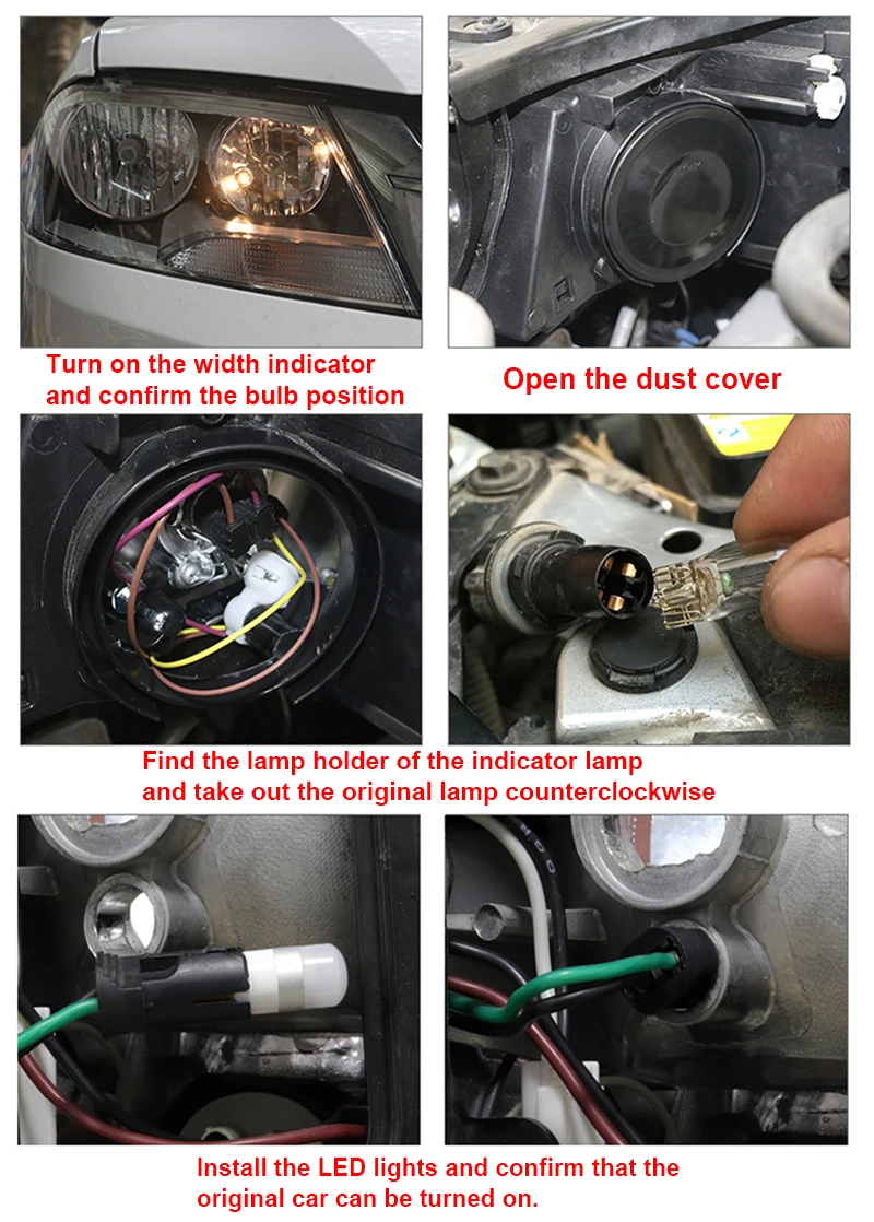 

2X Car Interior Clearance License Plate LED Light For Peugeot 307 206 308 407 207 2008 3008 508 406 208 Mazda 3 6 2 CX-5