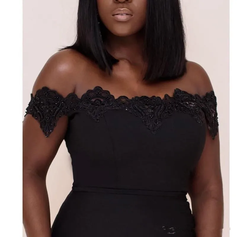 Африканские 2020 атласные черные с открытыми плечами Русалка Длинные платья