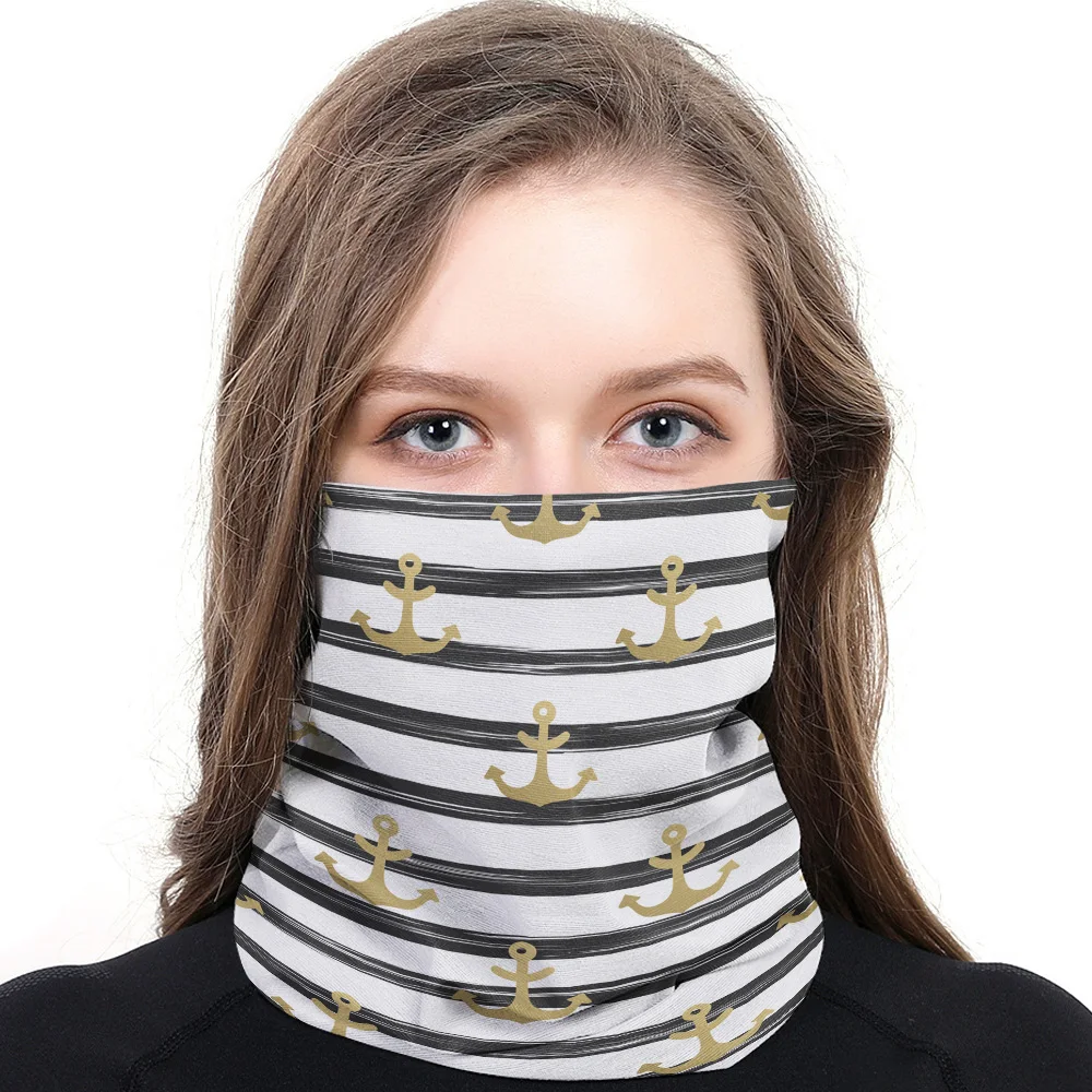 Морской якорь металлические полосы Универсальный шарф для мужчин женщин