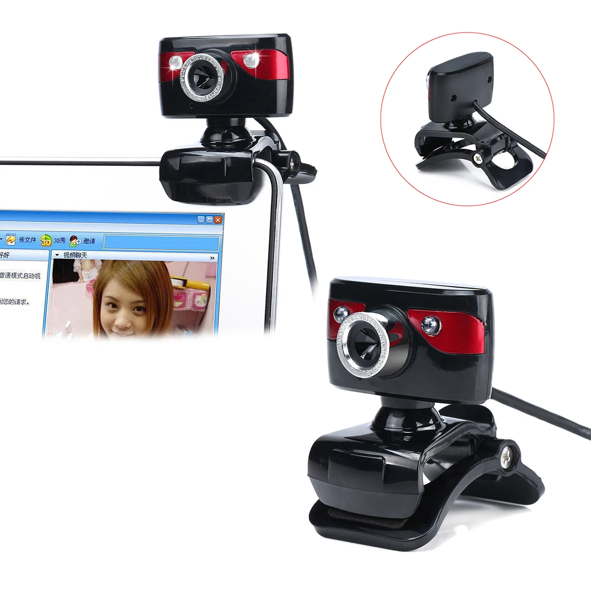 USB 2 0 480P PC веб камера с микрофоном клипсой без драйвера для ноутбука компьютера