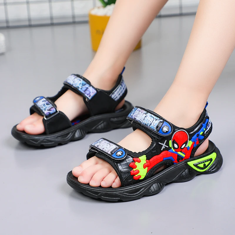 

Children's Summer Boys Leather Sandals Baby Shoes Kids Flat Child Beach Shoes Sports Soft Non-slip Casual Toddler Sandals