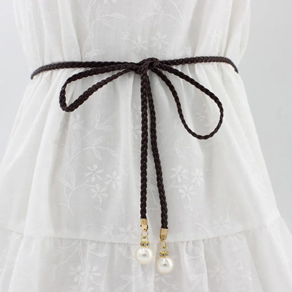 Ремень женский эластичный в форме листьев металлический пояс с застежкой