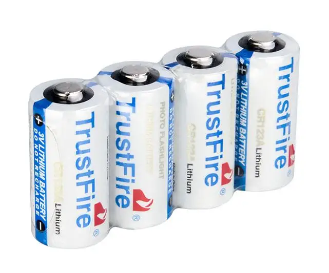 4 шт./лот TrustFire неперезаряжаемая CR123A 123A 3В 1400 мАч одноразовая 16340 литиевая батарея
