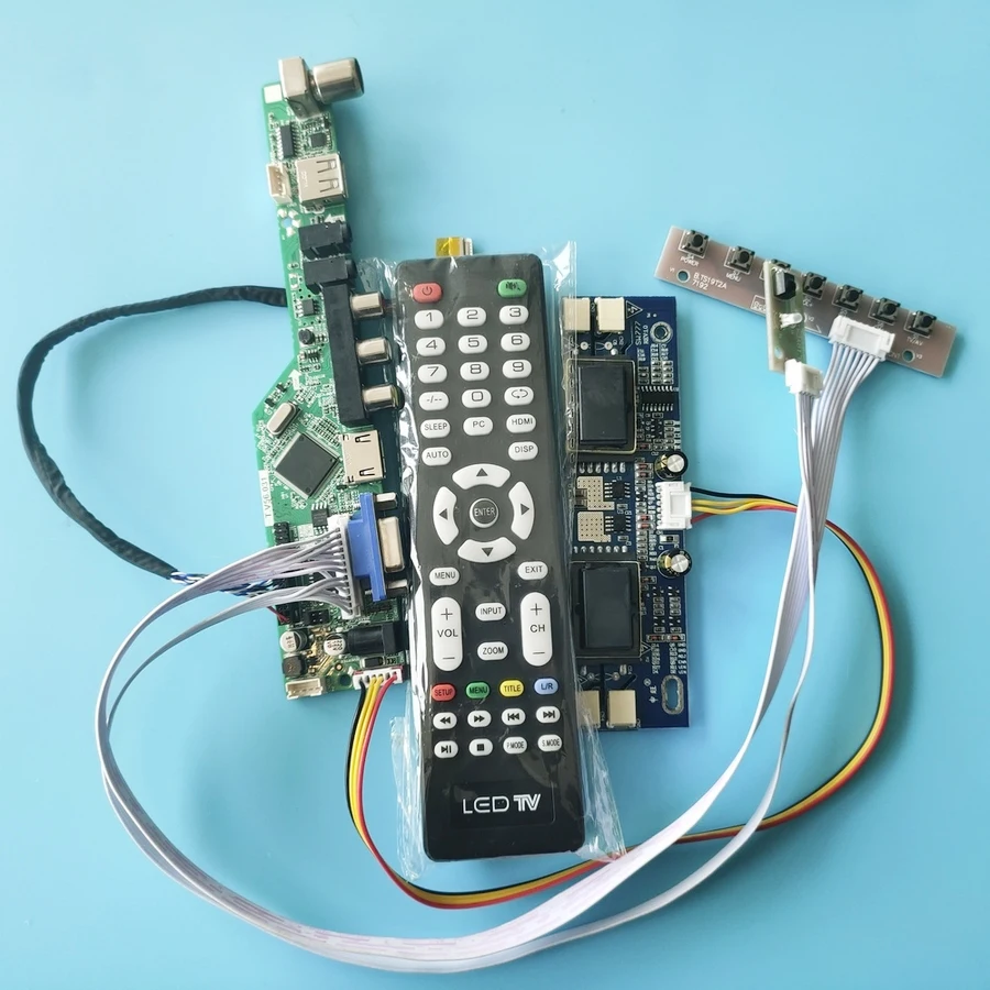 

DIY Kit 1280*1024 VGA+AV+USB LVDS 30-Pin Screen 4CCFL Universal LCD Controller Board Fit MT190EN02/MT170EN01/TX43D15VC0CAD