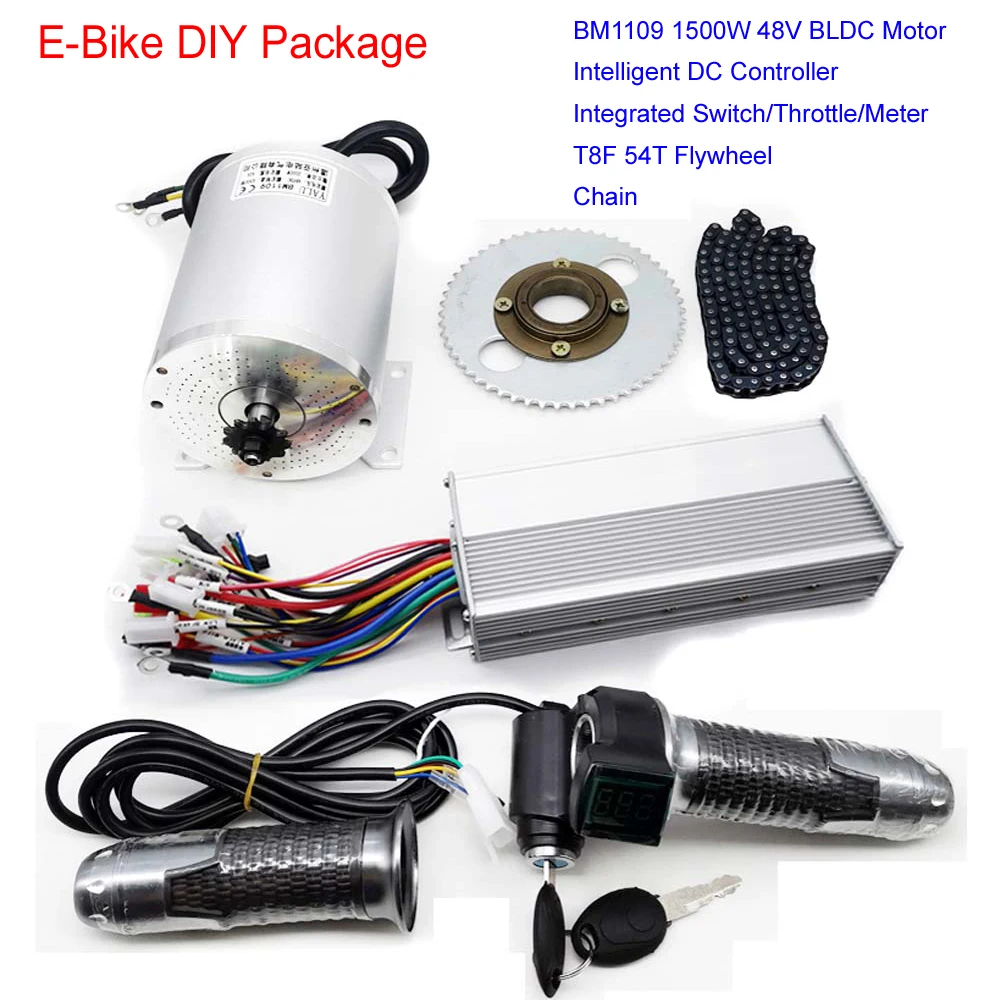 Электрический карт BLDC BM1109, 1600 Вт, 48 В, бесщеточный контроллер двигателя постоянного тока, измеритель напряжения дроссельной заслонки для электровелосипеда, рикша, транспортное средство
