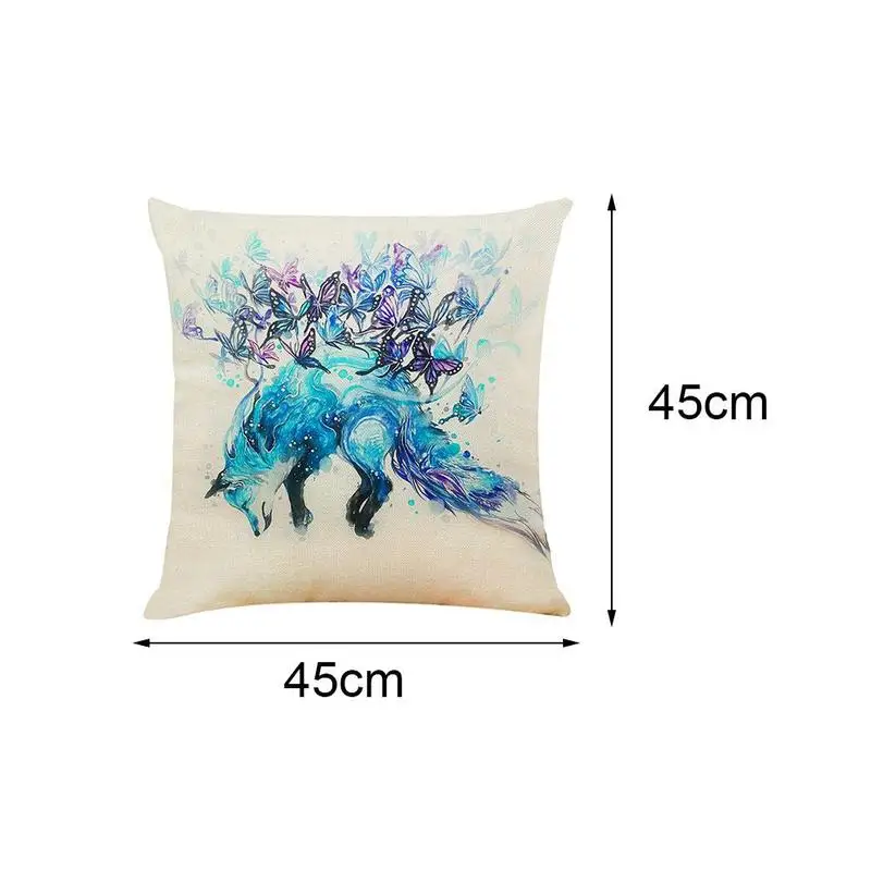 

Art pillowcase Animals Pattern Peach skin material Car Sofa Pillow Pillow 45x45cm Home Cover Throw Decorative Square Cushio P1F8