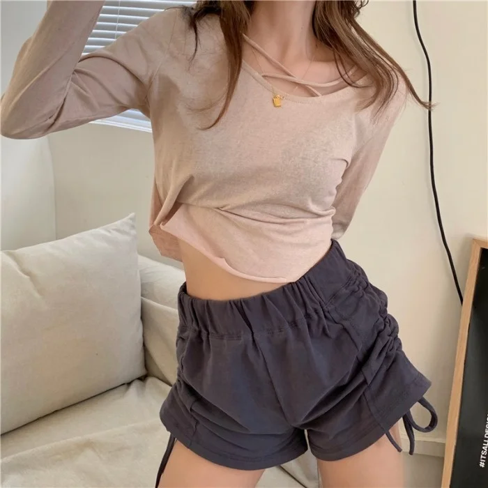 Дизайнерские шорты штаны популярный костюм для девочек Солнцезащитный Топ