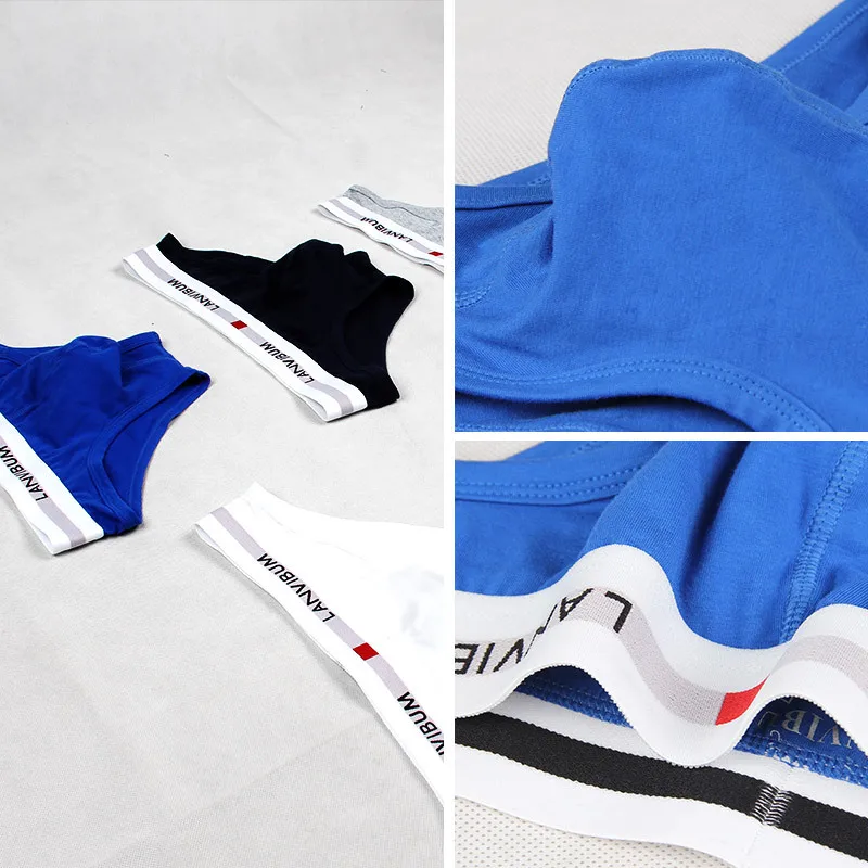 Трусы брифы мужские сетчатые Классическое нижнее белье дышащие чистый хлопок