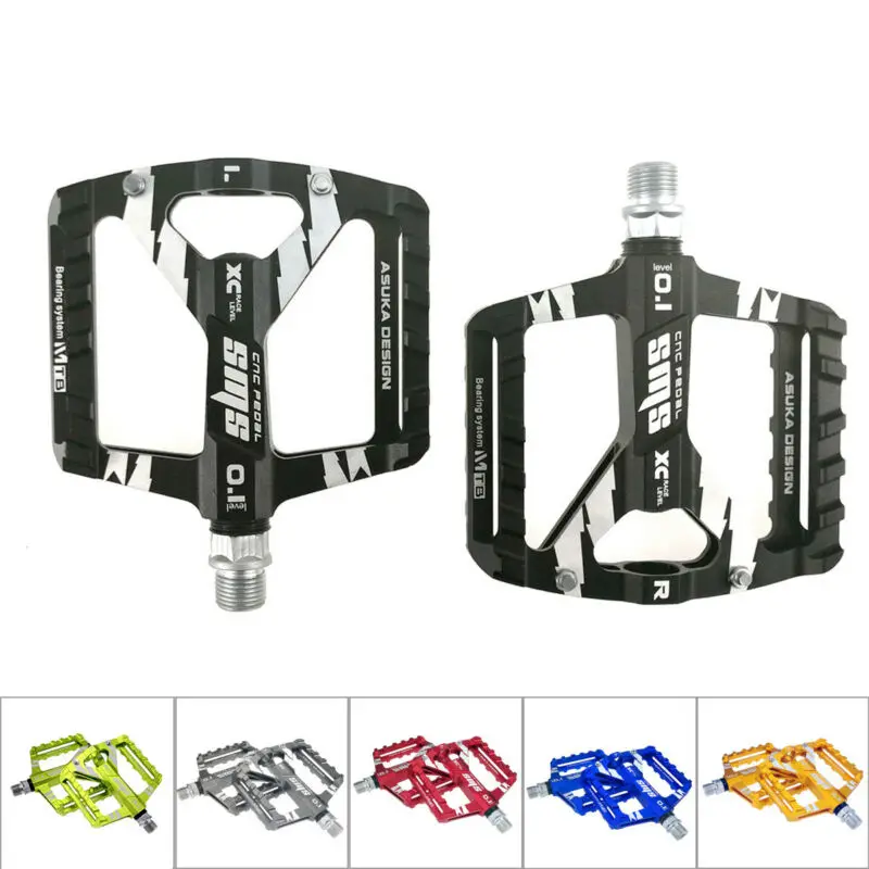 

Ultralight Road Bike Cycling Pedals Wide Platform Flat Aluminum Sealed Axle 9/16