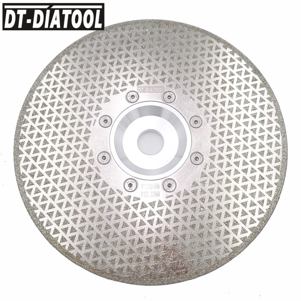 DT-DIATOOL 1 шт. 4," /5"/" /9" двусторонний алмазный отрезной диск с электролитическим покрытием и шлифовальный диск гранит мраморный диск круглопильного станка камнерезный диск