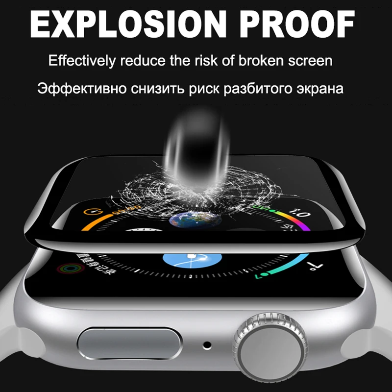 3D полное покрытие закаленное стекло для Apple Watch Series 3 2 1 38 мм 42 Защита экрана iWatch SE 6 5