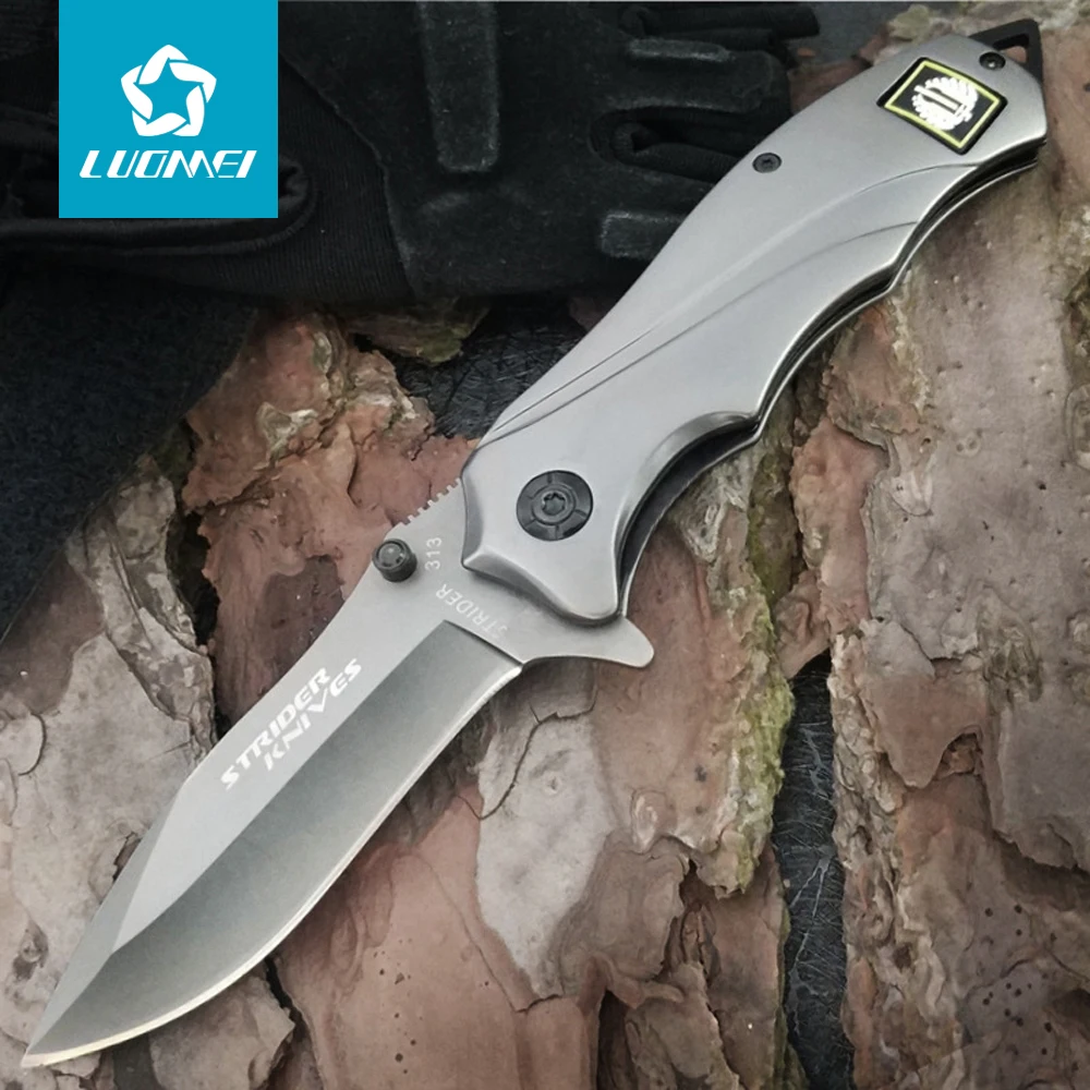 Охотничий складной нож керамбит из титана для кемпинга с байонетным