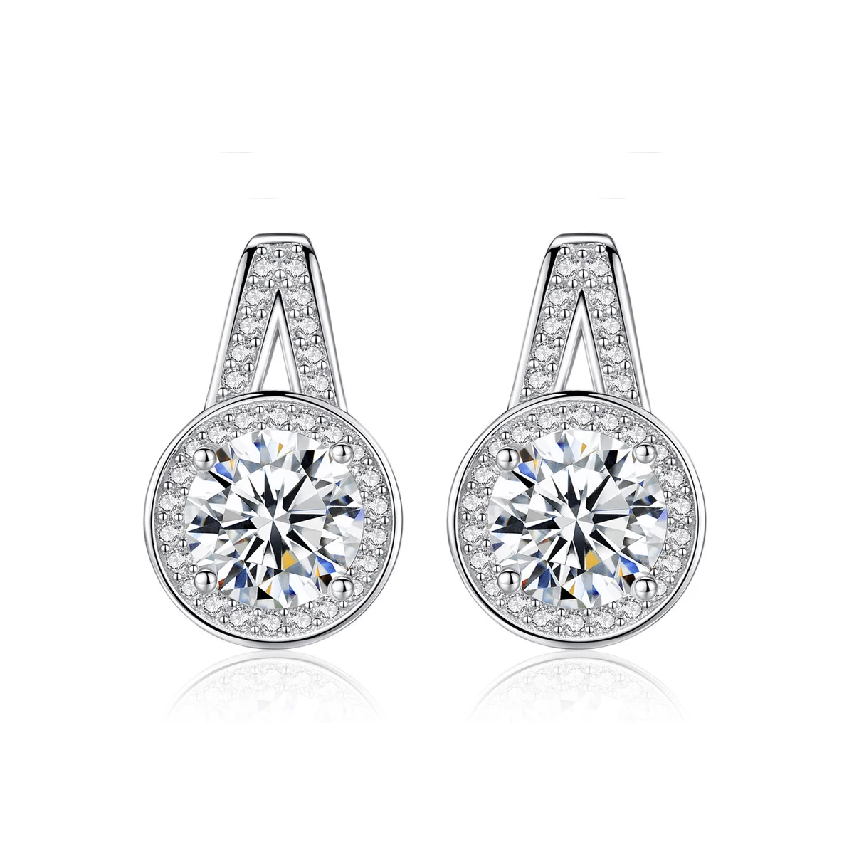 

MetJakt S925 Sterling Silver Micro-inlaid Zircon Fashion Ladies' Earrings