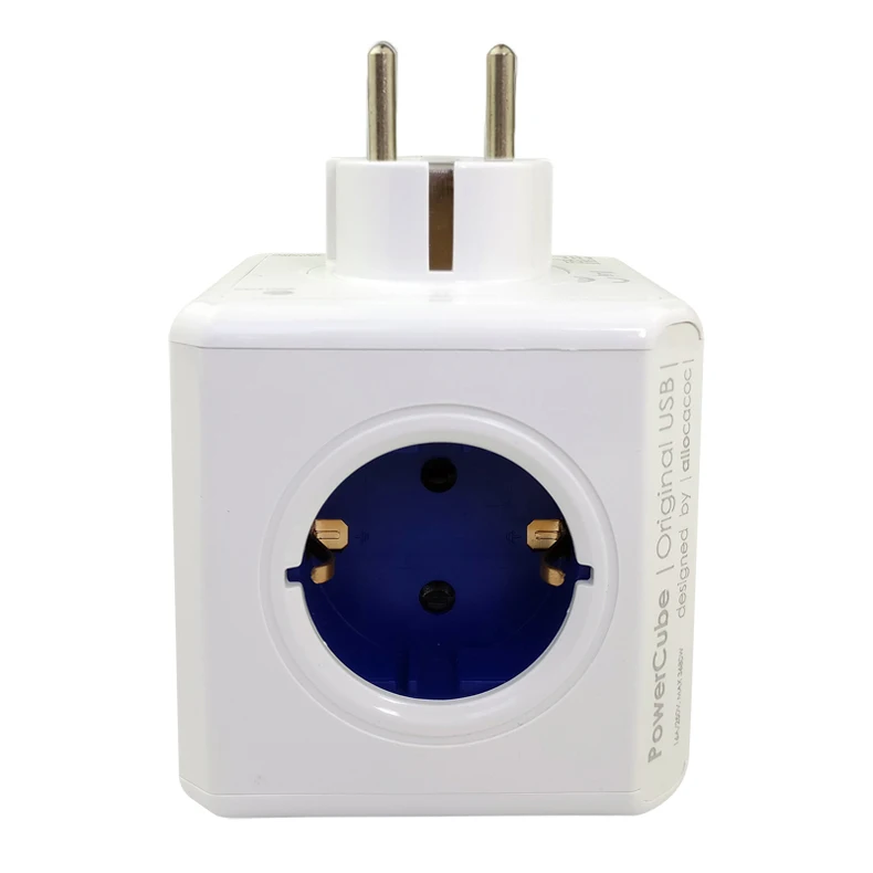 Allocacoc умный дом Электрический адаптер plug Разъем питания ЕС Plug сетевой шнур USB порты путешествия расширение Multi перешли разъем